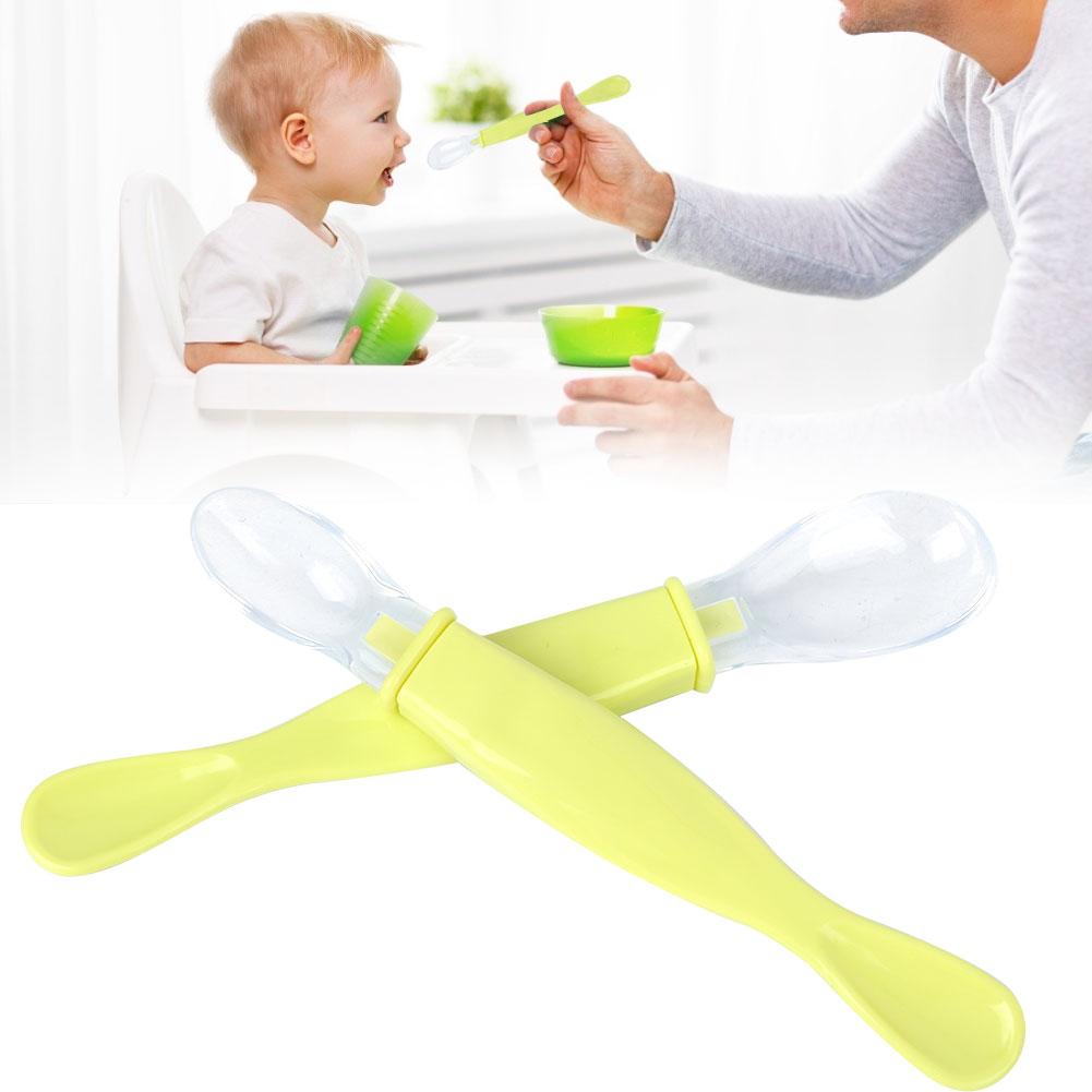 2pcs Baby Spoons Food Grade Silicone Spoons with Soft Tips Infant Feeding  Spoon Baby Utensils