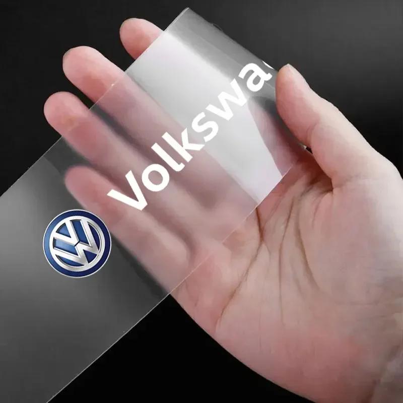 For Volkswagen VW Car Threshold Protector Transparent Decorative Badge Sticker For Volkswagen Golf 4 5 6 7 R GTI TSI TDI R32 MK4
