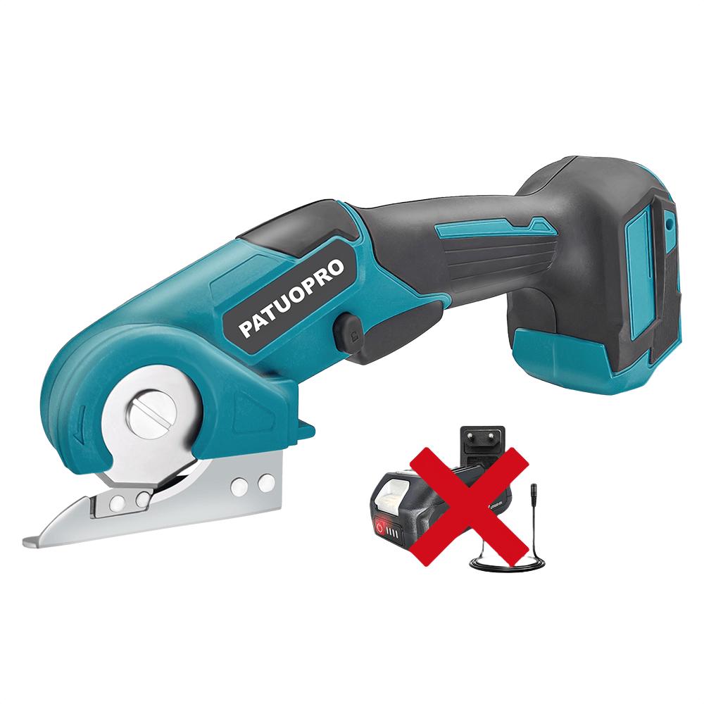 

PATUOPRO 6мм Аккумуляторные электрические ножницы Дисковый нож Секатор Ковер Ткань Пластик Кожа Резка Электроинструмент Для аккумулятора Makita 18В EU