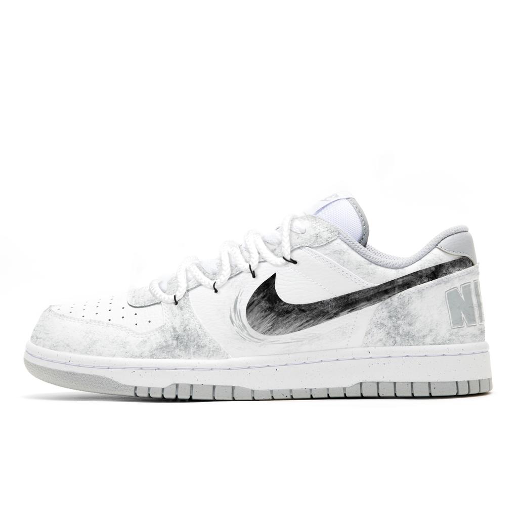 Nike Dunk Misty Shadow, Shopping Bag Low Top Skateboard Shoes Men's White Gray 355152-106(Team1817-SBOX)