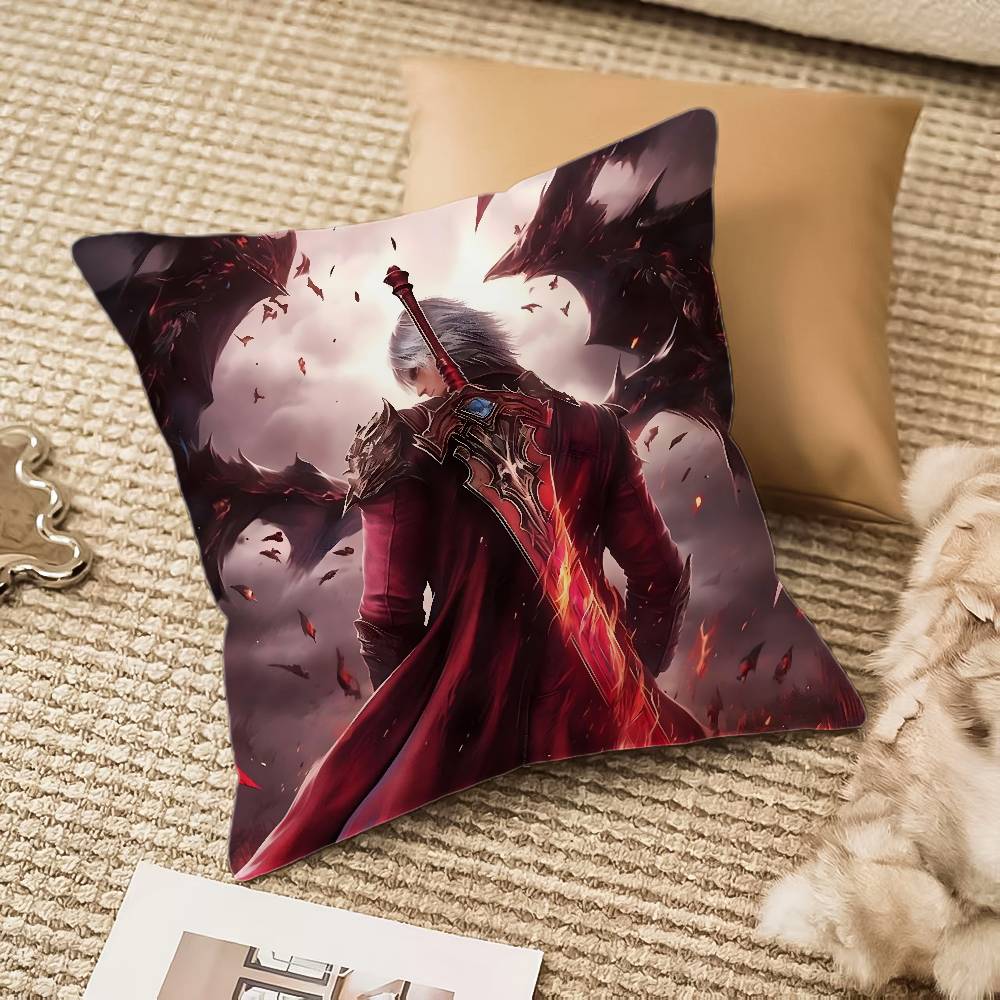 D-Devil May C-Cry Наволочка Защита от пылевых клещей Невидимая молния Диван-кровать 12x12Inch