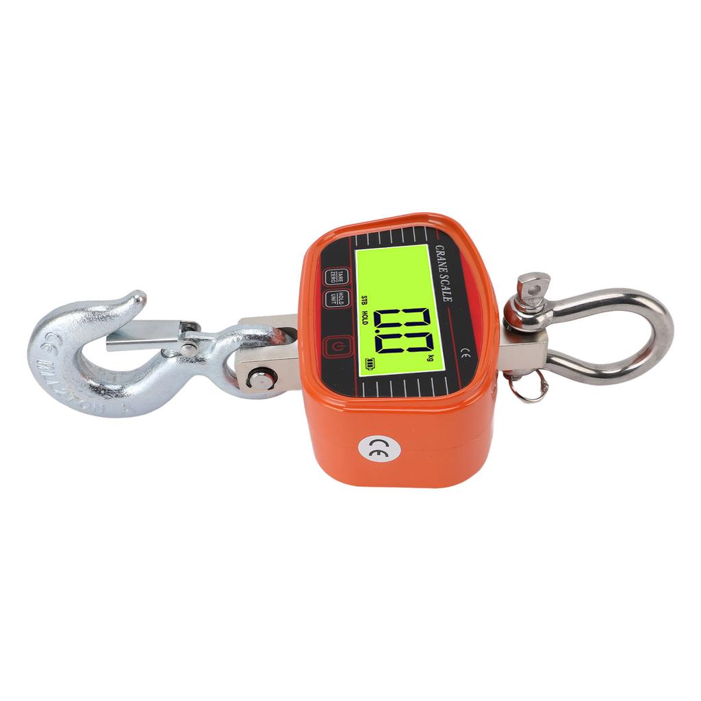 Digital Crane Scale 2000kg LCD Display Heavy Duty Industrial Hanging Scale with Remote Control for Farm Factory Orange