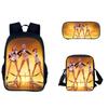 3-Piece Game Backpack School Bag For Teenagers Boys And Girls Travel Study Backpack And Lunch Box And Pencil Bag