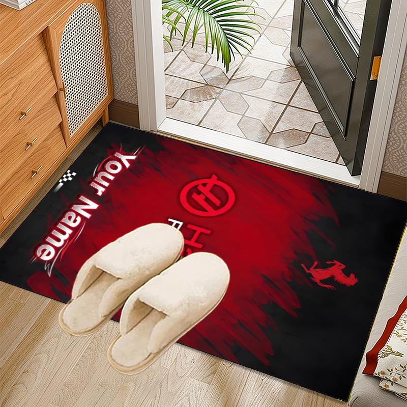 Custom Name Ha-as F1 Team Rug Office Rug, Indoor Rug, Chair Rug, Living Rooms, Doormat Game Rug Home Decor Birthday Christmas Gifts