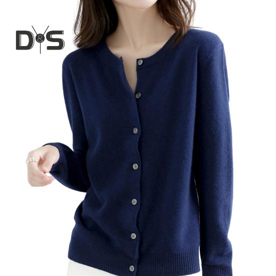 

Женский свитер, модный кардиган с круглым вырезом и пуговицами, мягкий удобный вязаный свитер для повседневной носки XL темно-синий