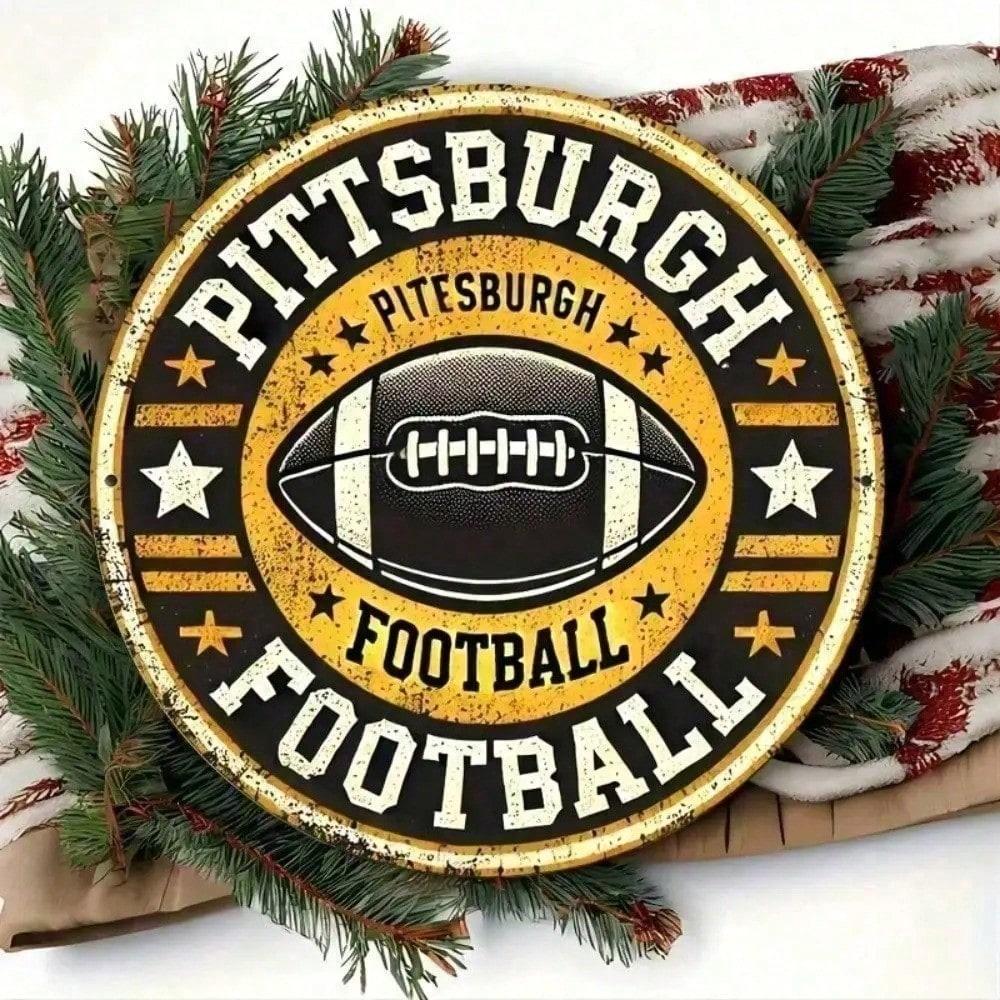 Pittsburgh Steelers Vintage Metal Tin Sign 8x8 Inch Man Cave Wall Decor Plaque разноцветный