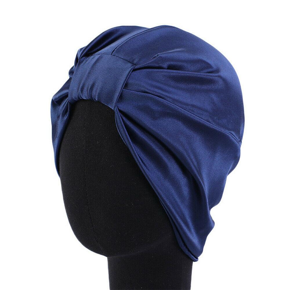 Fashion Silk Turban Bonnet For Women Satin Hat Stretch Headband Beanie Caps Scarf Bohemian Breathable Headwrap Hair Accessories