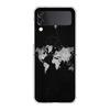Phone Case For Samsung Galaxy Z Flip 3 4 5 Hard Folding PC Cartoon World map scenery direction For Samsung Z Flip 6 Cover