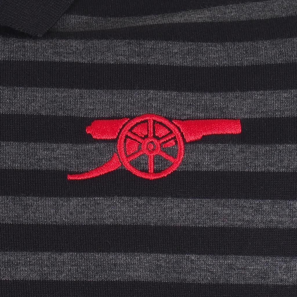 Arsenal FC Mens Contrast Striped Polo Shirt