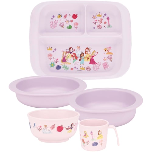 Skater Baby Tableware Lunch Plate for Children Antibacterial Plastic 470ml Disney Princess XP7AG-A