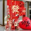 Grand Opening Ceremony Decoration Set: Store Atmosphere Arrangement with Display Stands and Floor Display Boxes