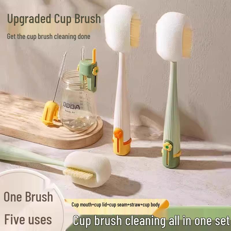 5-i-1 Hushålls Rengöringsborstset för Koppar och Flaskor med Nykomlingsrabatt och Fri Frakt