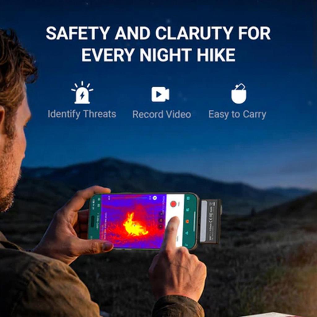 Vantrue TS2 Thermal Imaging Camera for Android iPhone iOS, 512×384 TISR Super Resolution Infrared Camera with USB-C, 25Hz