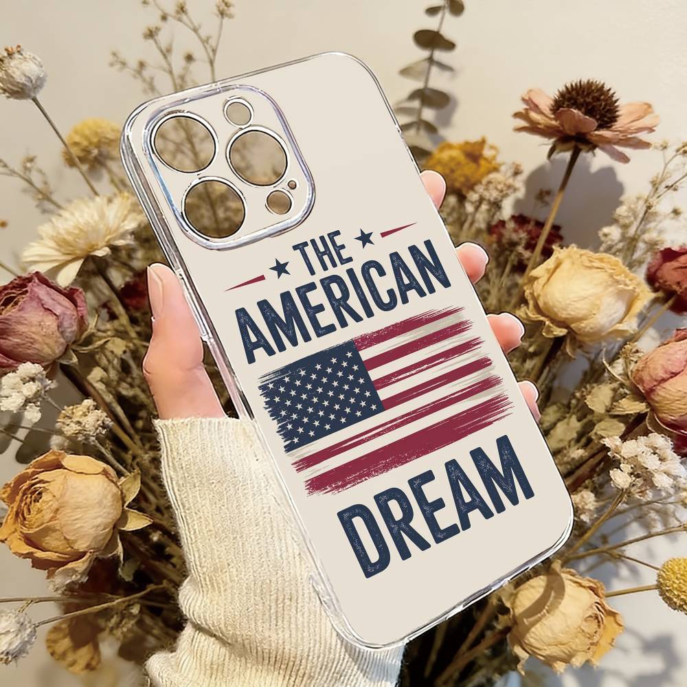 The Culture of the American Flag Phone Case Transparent Silicone Soft For iPhone 17 16 15 14 13 12 11 Mini Pro Max Plus