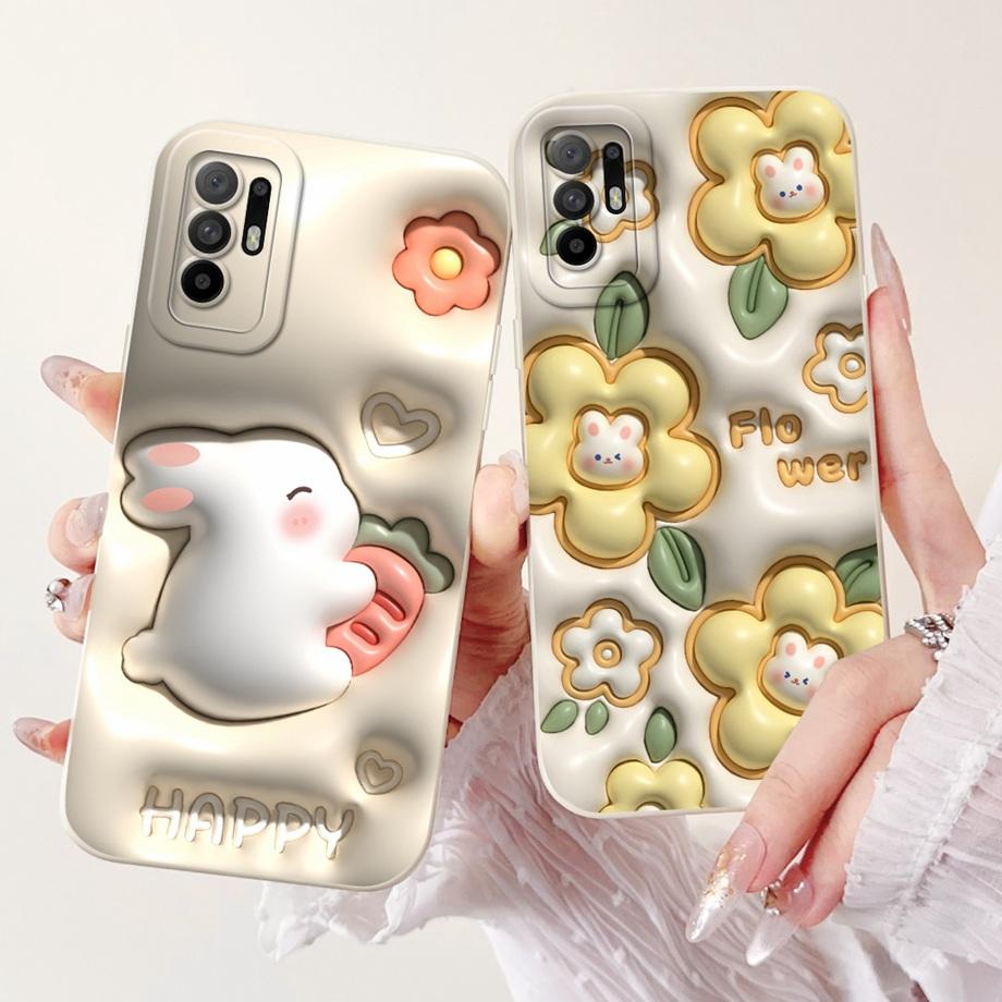 Funda For Oppo A94 5G CPH2211 Case Capa Soft Matte Silicone Bumper Cartoon Animals For OppoA94 A 94 Back Cover Camera Protected