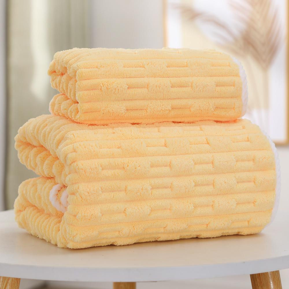 Prosop de baie din fibre ultrafine moi, prosop absorbant și cu uscare rapidă, prosop de baie din catifea de coral moale, îngroșat pentru casă