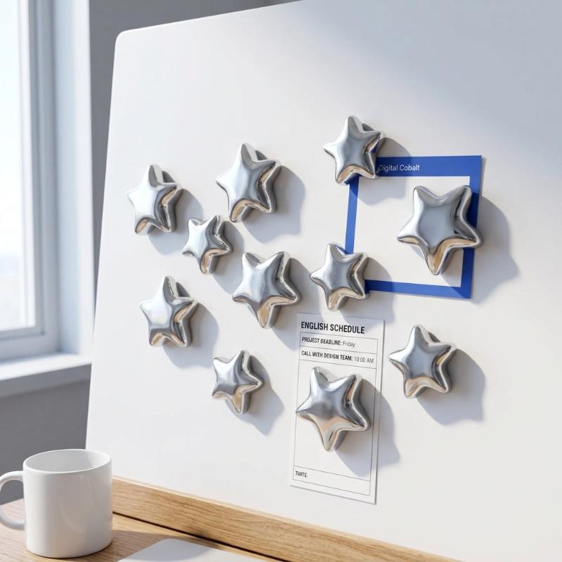 5/10Pcs Soft Rubber Star Fridge Magnets Photo Fastening Clips Anti-scratch for Whiteboard Home Decor