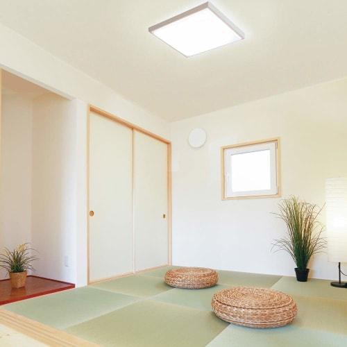 Iris Ohyama Japanese Style LED Ceiling Light Natural Wood Square Dimmable Color Adjustable Type ~8 Tatami Metal Circuit Series CL8DL-5.1JM
