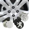 2026 Hot Car Sticker 4pcs 60mm Car Wheel Center Caps for Peugeot 4008 5008 RCZ 107 207 307 301 108 408 4007 HX1 SR1 EXALT car ac