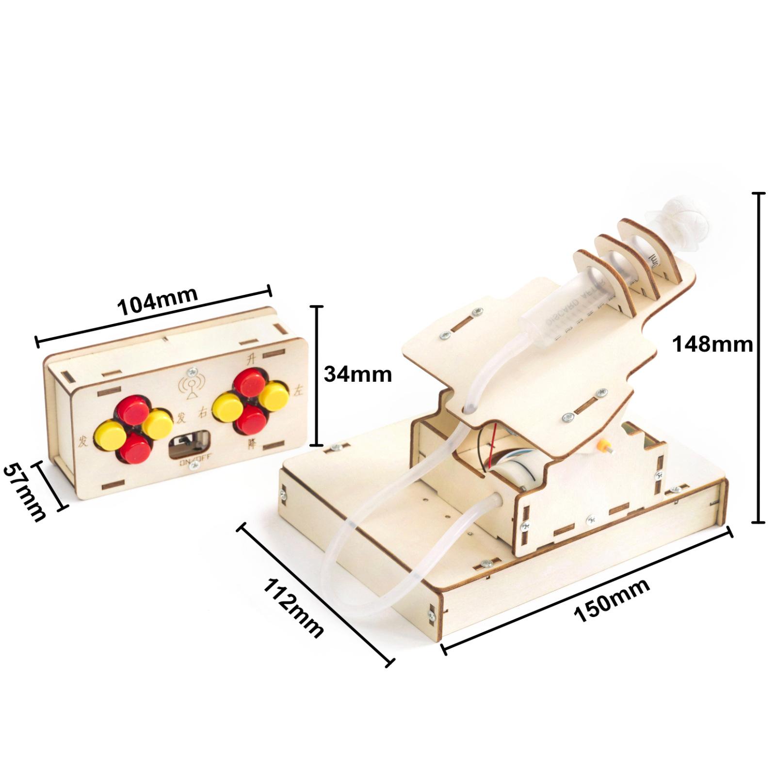 Fernbedienung Kanone abfeuern Kinder Wissenschaftsspielzeug Technologie Physik Puzzle-Set Lernspielzeug für Kinder Lernspielzeug Y5591YY-