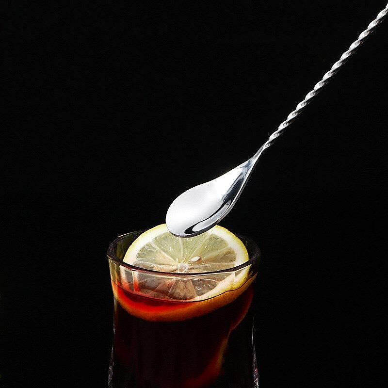 Míchací lžíce z nerezové oceli 304 na koktejly a mléčný čaj