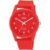 [Citizen Q&Q] Analog Waterproof Watch with Urethane Strap VS40-007 Red