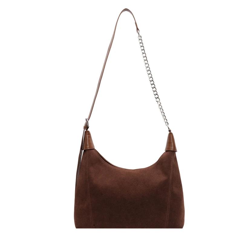 Kvalitní kožený materiál taška přes rameno se zipem jednobarevná všestranná módní crossbody měkká jednoduchá populární taška