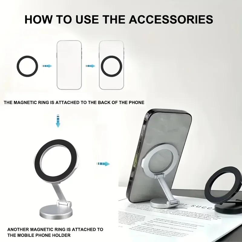 MagSafe Car Mount 360 Rotation & Strong Magnet Magnetic Phone Holder All-Metal Ultra Magnetic Fits iPhone