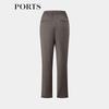 PORTS Women's Rock Grey Striped Slim-Fit Trousers