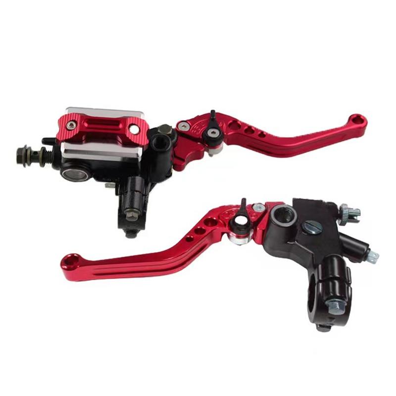 Motorcycle accessories Modified Upper pump accessories Hydraulic brake brake main upper pump CNC aluminum handle clutch красный