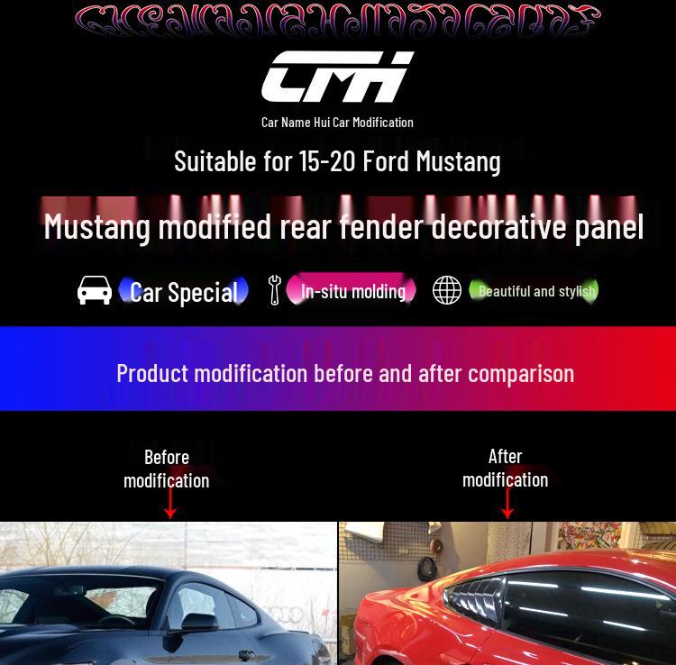 15-20 Ford Mustang Zadní blatník Široká karoserie Vzduchový průduch od MP Concepts