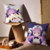 H-Hololive M-Minato Aqua Pillow Case Printing Pillowcase Living Room Sofa Cushion Cover Bedroom Room Decor
