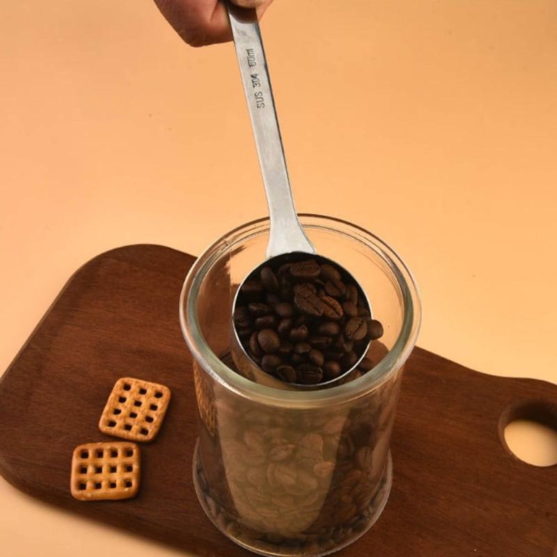 Premium 304 Nonrust Steel Long Handle Scoops Functional Baking Measuring Spoon Ideal For Coffee Powder And Spices