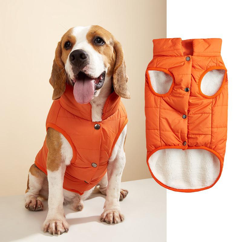 GorisPet Winter Dog Jacket for Small/Medium Dogs Solid Leisure Style Fleece Lined Waterproof Quilted Coat 11 Colors