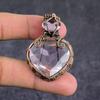 Natural Kunzite Gemstone Handmade Copper Wire Wrap Pendant Jewelry 2.09" z9M63