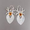 Citrine Gemstone 925 Sterling Silver Jewelry Handmade Drop/Dangle Earrings 1.78" EE-64-5