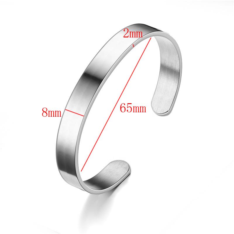 Noter Herren Edelstahl Armband 4/6/8mm Öffnungsarmreif Geschenk für ihn Pulsera Hombre Pulseira Masculina Aço Inoxidável Joias