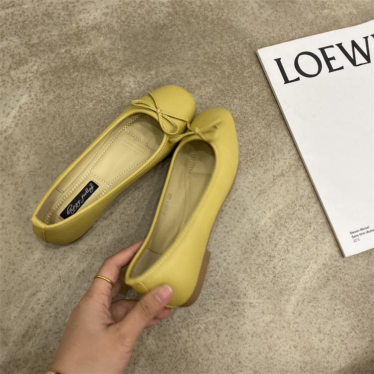 Flat Shoes Women Ballerinas Round Toe Bowtie Slip on Ballet Flats Lazy Loafers Moccasins Soft Comfort Ladies Casual Flats Shoes