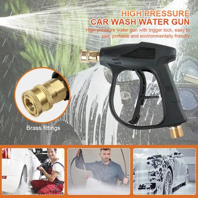 Hogedrukspuit Auto Wasspuit met 5 stuks Zeepspray Nozzles 14mm M22 Aansluiting 1/4" Snelkoppeling Sneeuwschuimspuit Auto Waterspuit