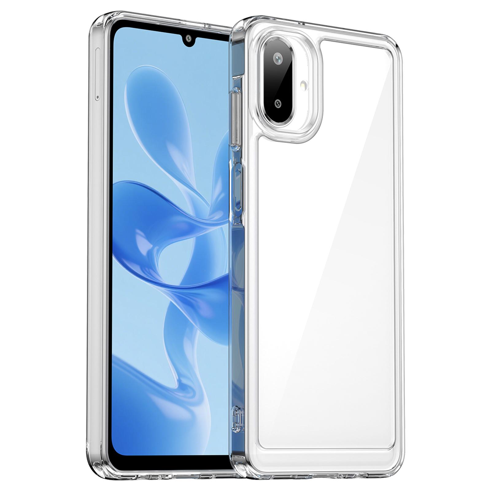 

For Samsung Galaxy A07 Case TPU+Acrylic Protective Clear Phone Cover Transparent