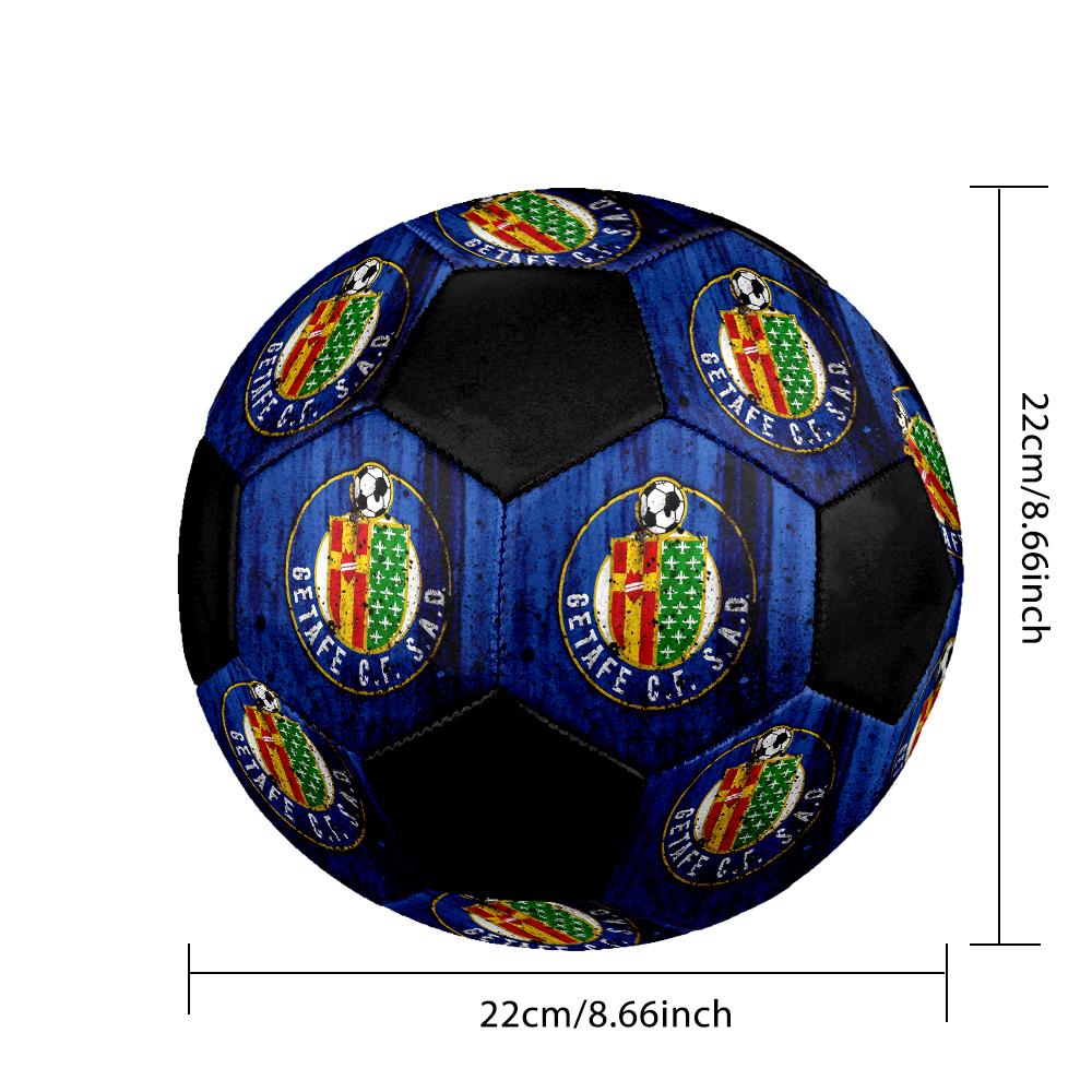 SIZE 5 Getafe CF Soccer Ball Colorful All Ages Machine Stitched PVC Competition Ready Durable High-Bounce