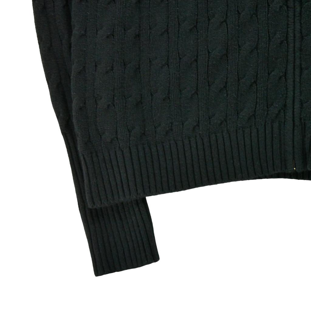 Women's black cardigan sweater