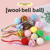 Cat Toy Ball, Plush Bell Ball, Cat Toy, Pet Bite Resistant Interactive Wool Cat Toy Ball