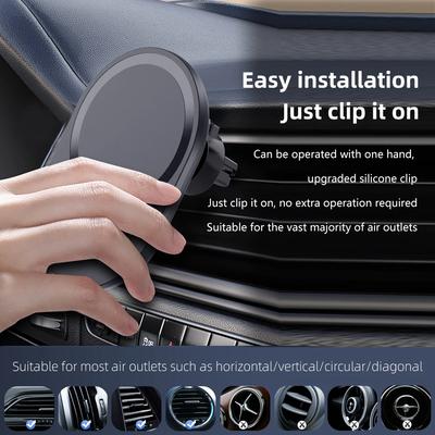 Car Air Vent Phone Holder Magnetic Car Wireless Charger Stand For Magsafe iPhone 16 15 14 13 12 Pro Max XR Fast Charging Station