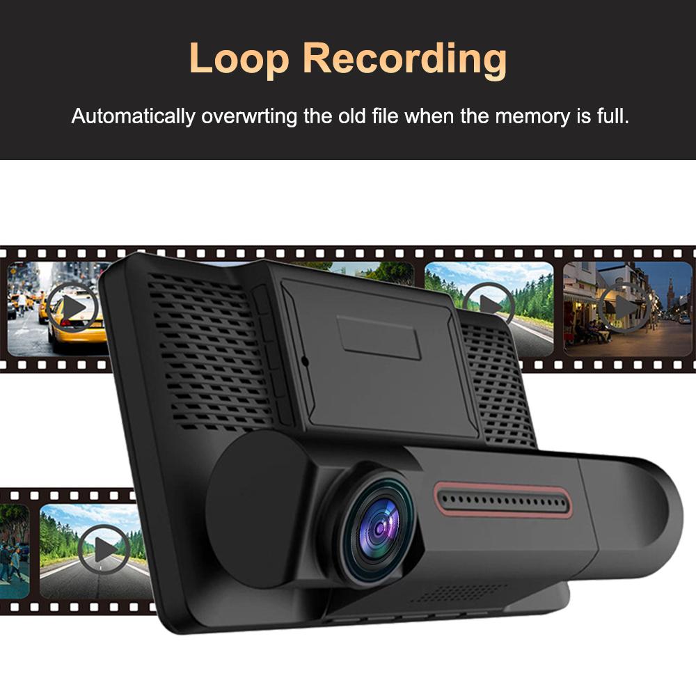 Three Recording High-definition Night Vision 3-channel Reversing Camera Integrated Car Driving Recorder