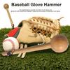 1 Set Manico Tondo Comodo Softball Baseball Senza Crepe Esercizio Impugnatura in Legno Resistente alle Cadute Guanto Martello Palla