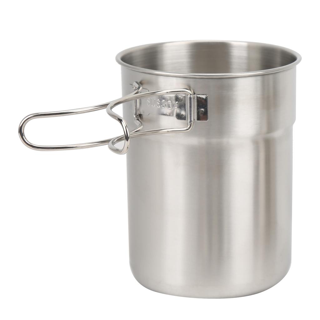 2 stücke Edelstahl Kochen Tasse Becher Faltbare Outdoor Camp Kochtopf Camping Kochgeschirr