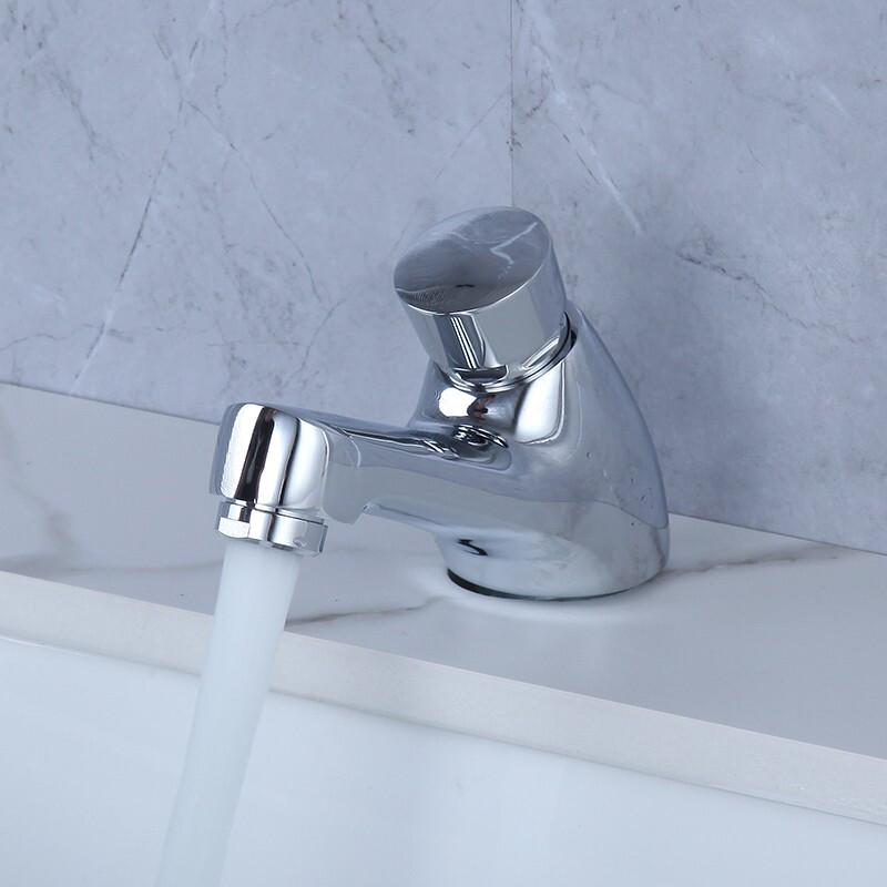 HTHX Manual Press Delay Faucet for Public Washbasins Press Delay Faucet
