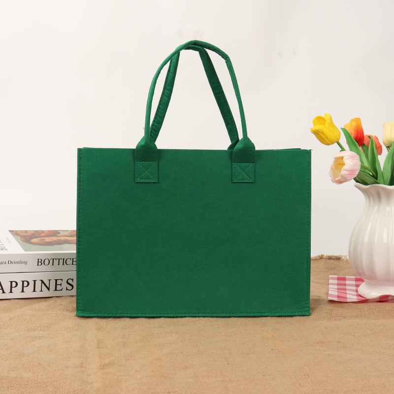 Custom Logo Felt Tote Bag - Large Capacity, Commute-Friendly, Xiaohongshu Style
