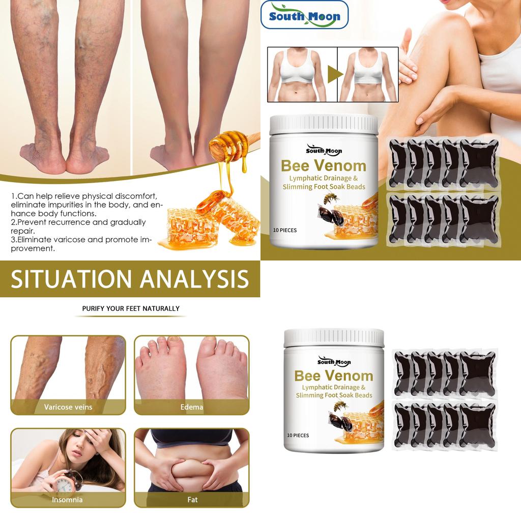 Honey Bee Venom Foot Soak Beads For Relaxing And Cleansing With Moisturizing Benefits
